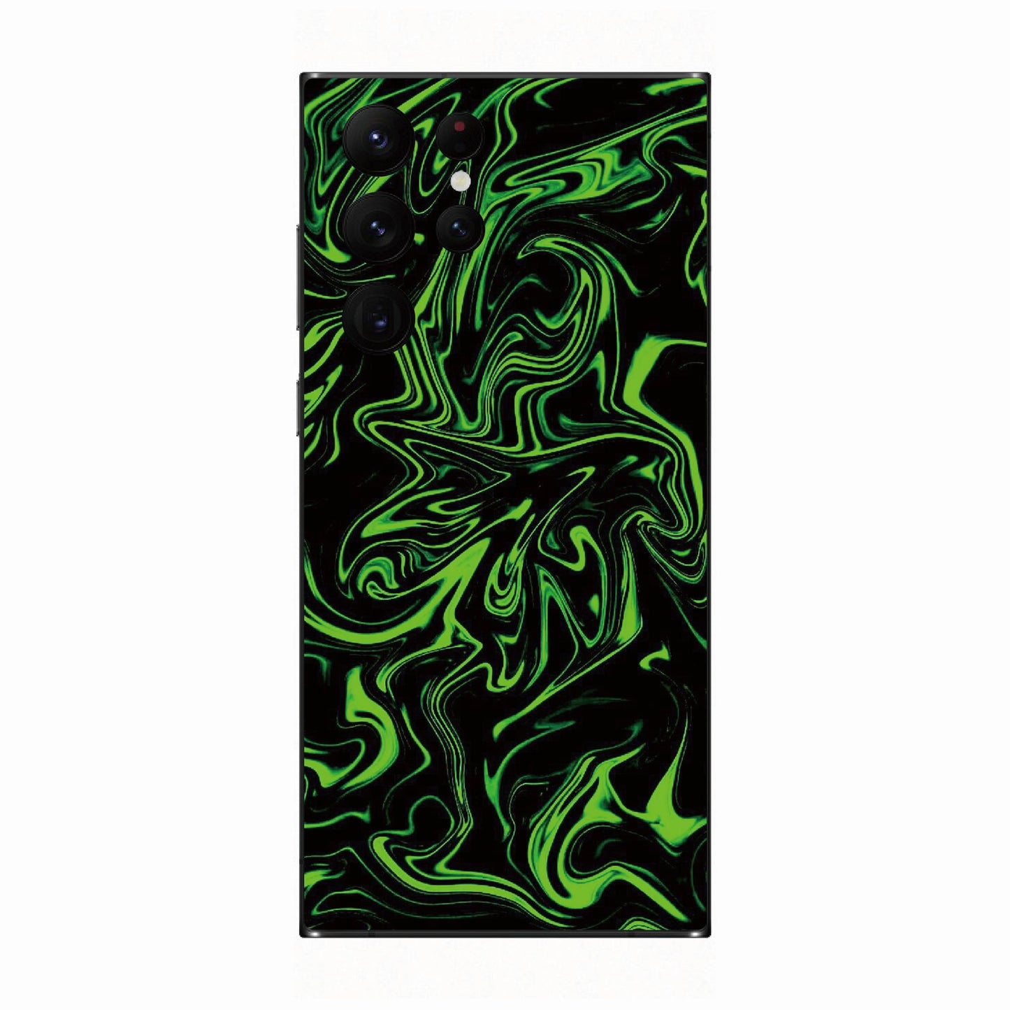 Samsung Back Protector - Green Abstract Fire Flame 綠色熔岩火焰