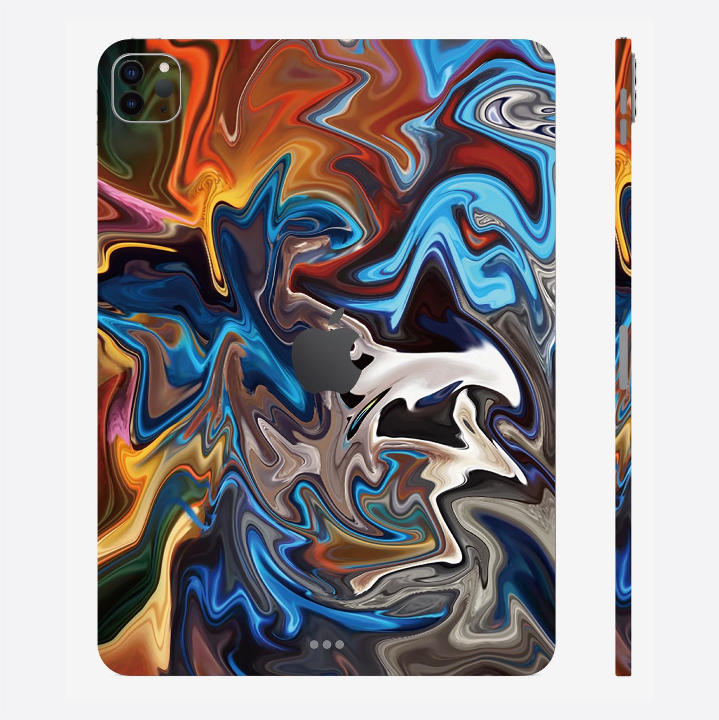 iPad wrap film - Multicolor Abstract Fire Flame 彩色熔岩火焰