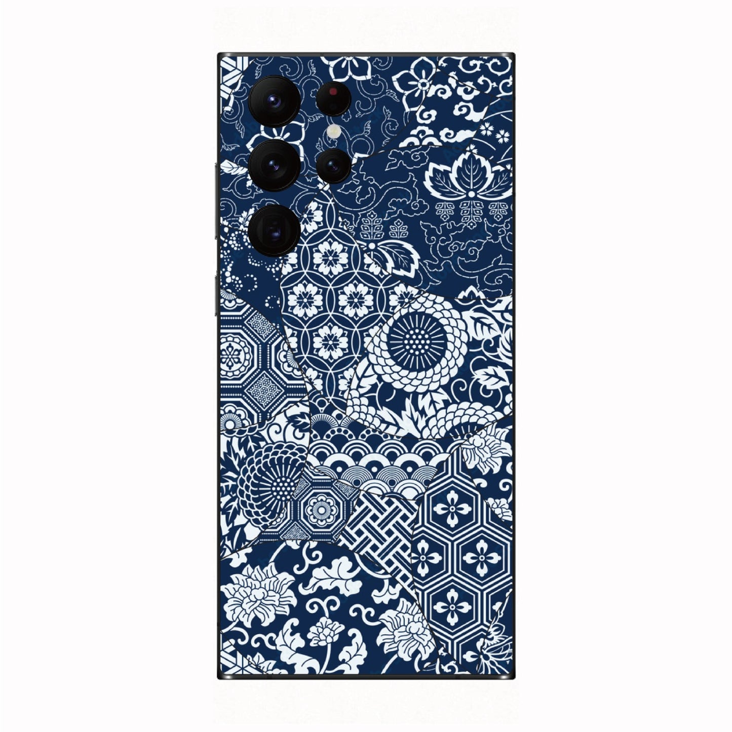 Samsung Back Protector - Japanese Border 青海波松青
