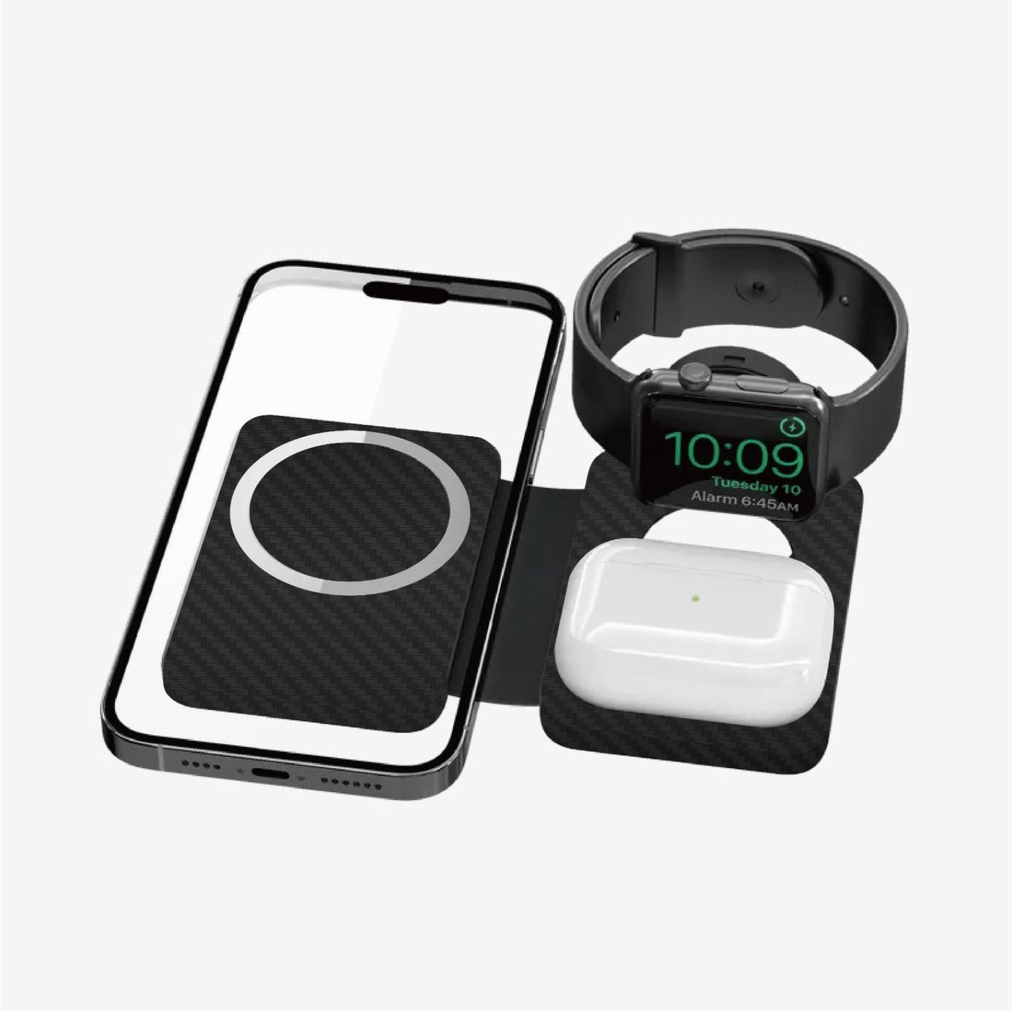 【 EGO X Airfilm 】
3in1 MAGPAD2 Magsafe 充電器 - Carbon Fiber鍛黑碳纖