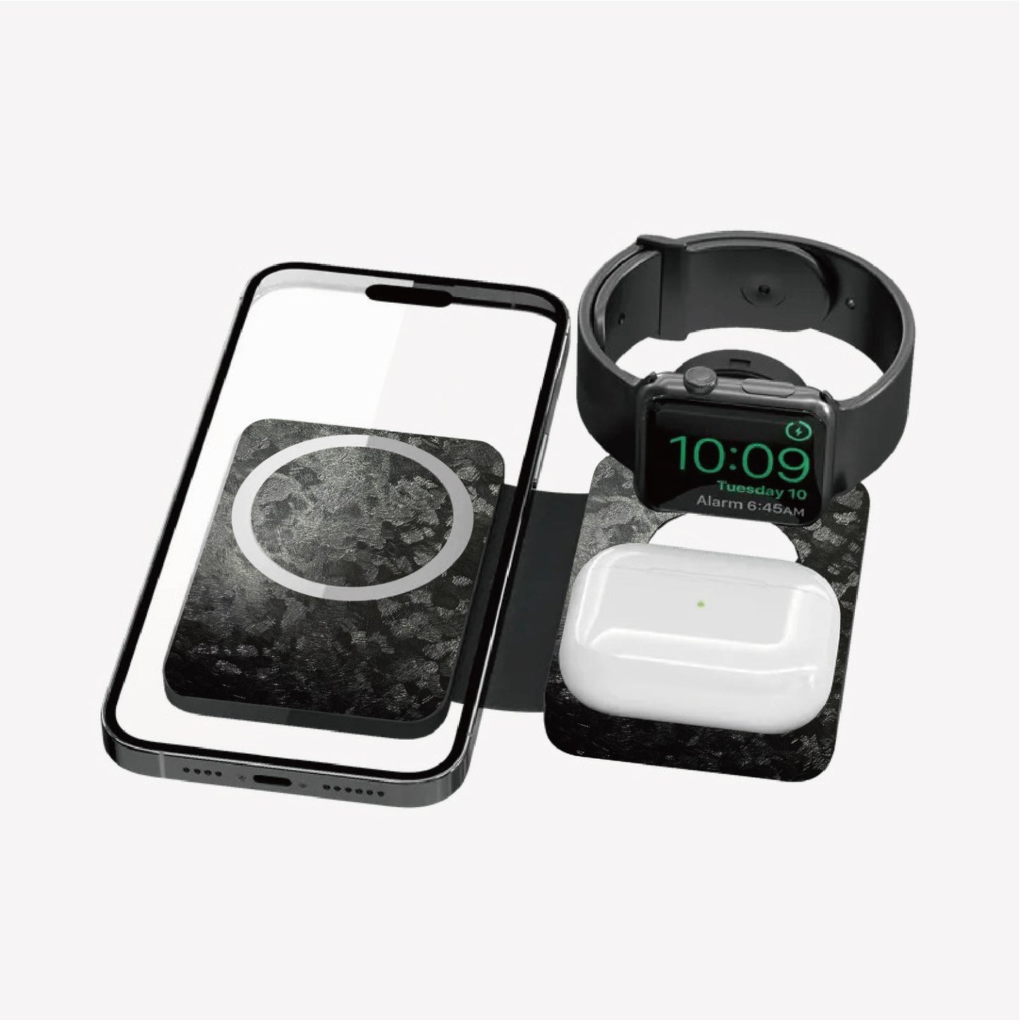 【 EGO X Airfilm 】
3in1 MAGPAD2 Magsafe 充電器 - Ghost Metallic Black 鑄造幽靈黑