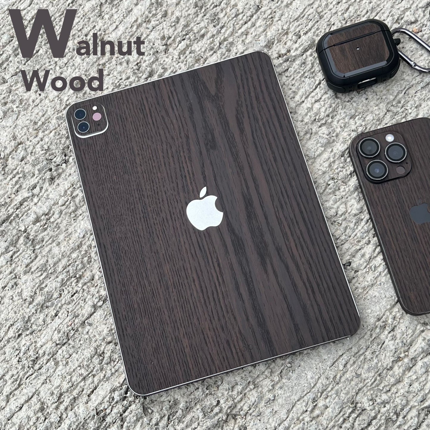 iPad wrap film - Walnut Wood 胡桃木