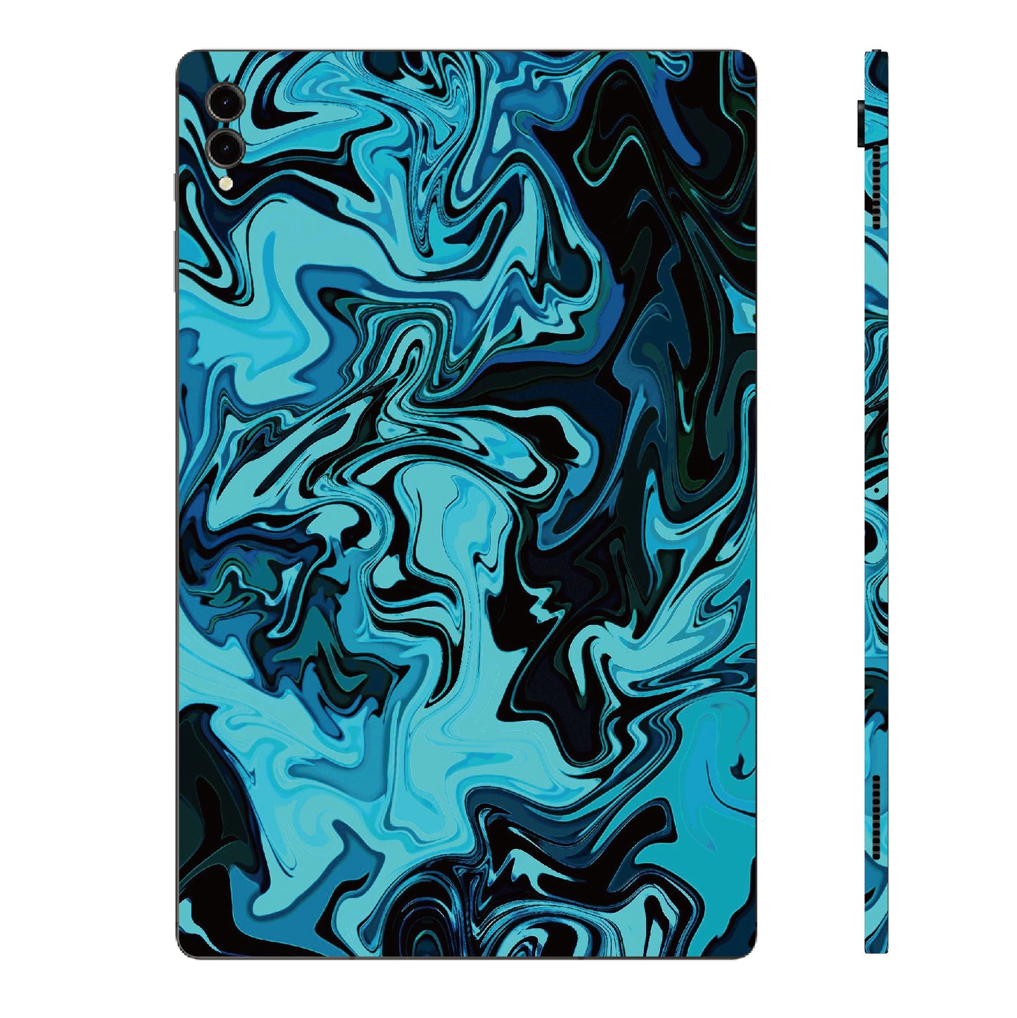 Galaxy Tab wrap film - Blue Abstract Fire Flame 藍色熔岩火焰