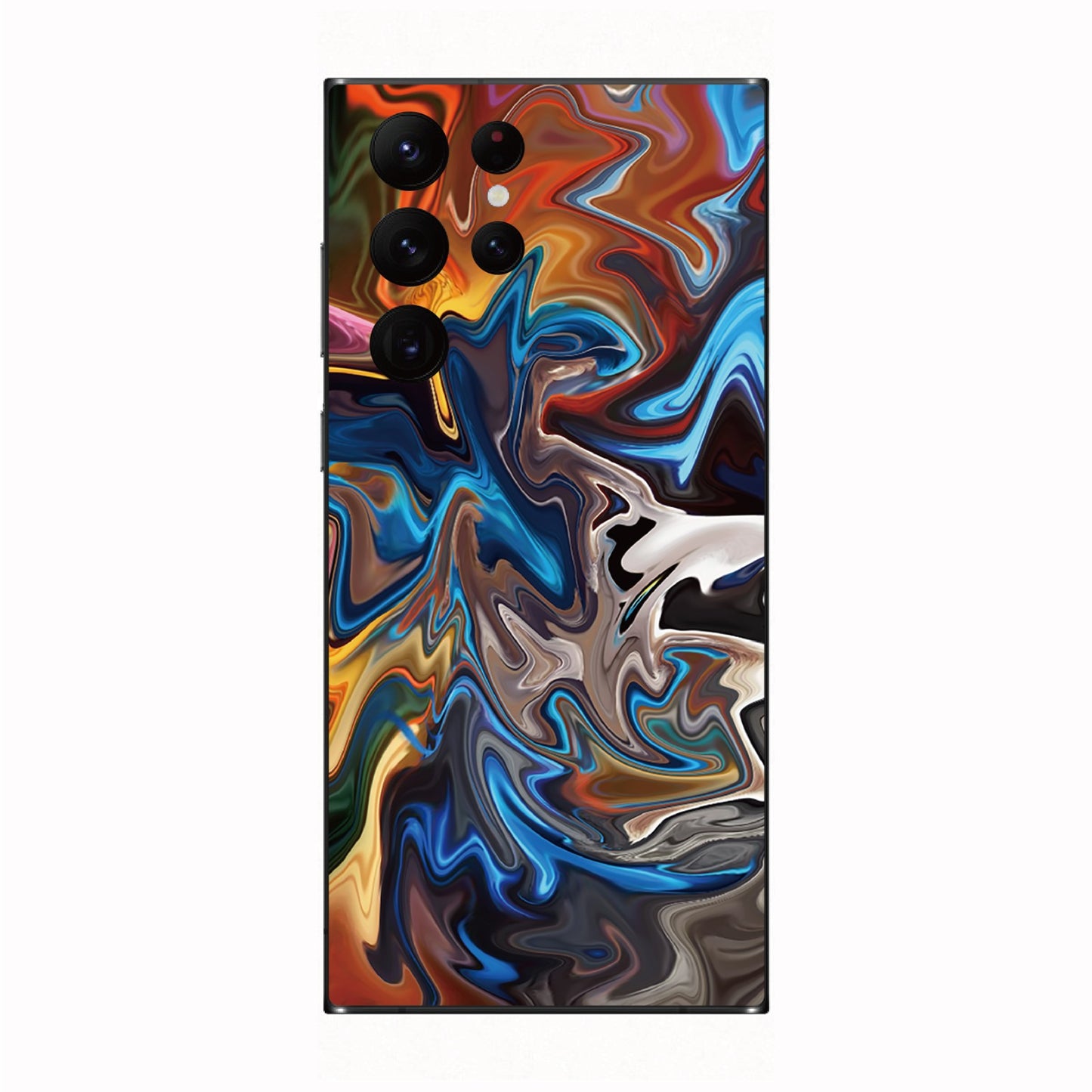 Samsung Back Protector - Multicolor Abstract Fire Flame 彩色熔岩火焰