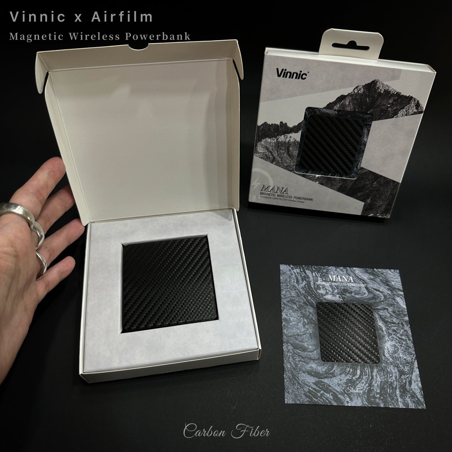 8000mAh MagSafe 15W PowerBank - Carbon Fiber鍛黑碳纖