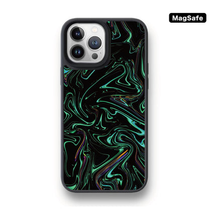 Defender Case - Green Abstract Fire Flame 綠色熔岩火焰