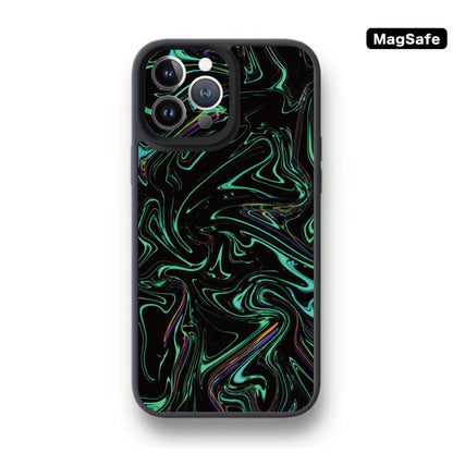 Defender Case - Green Abstract Fire Flame 綠色熔岩火焰