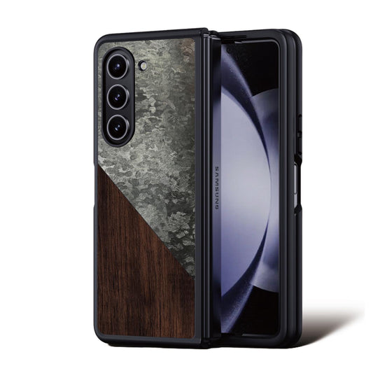 Defender Case - Ghost Metallic Black 鑄造幽靈黑 x Walnut Wood 胡桃木