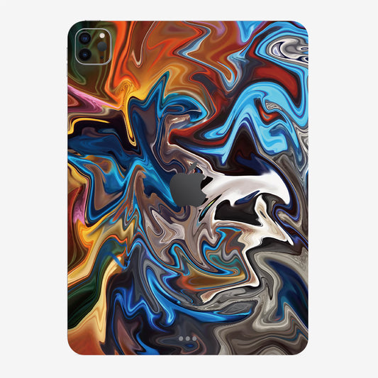 iPad wrap film - Multicolor Abstract Fire Flame 彩色熔岩火焰