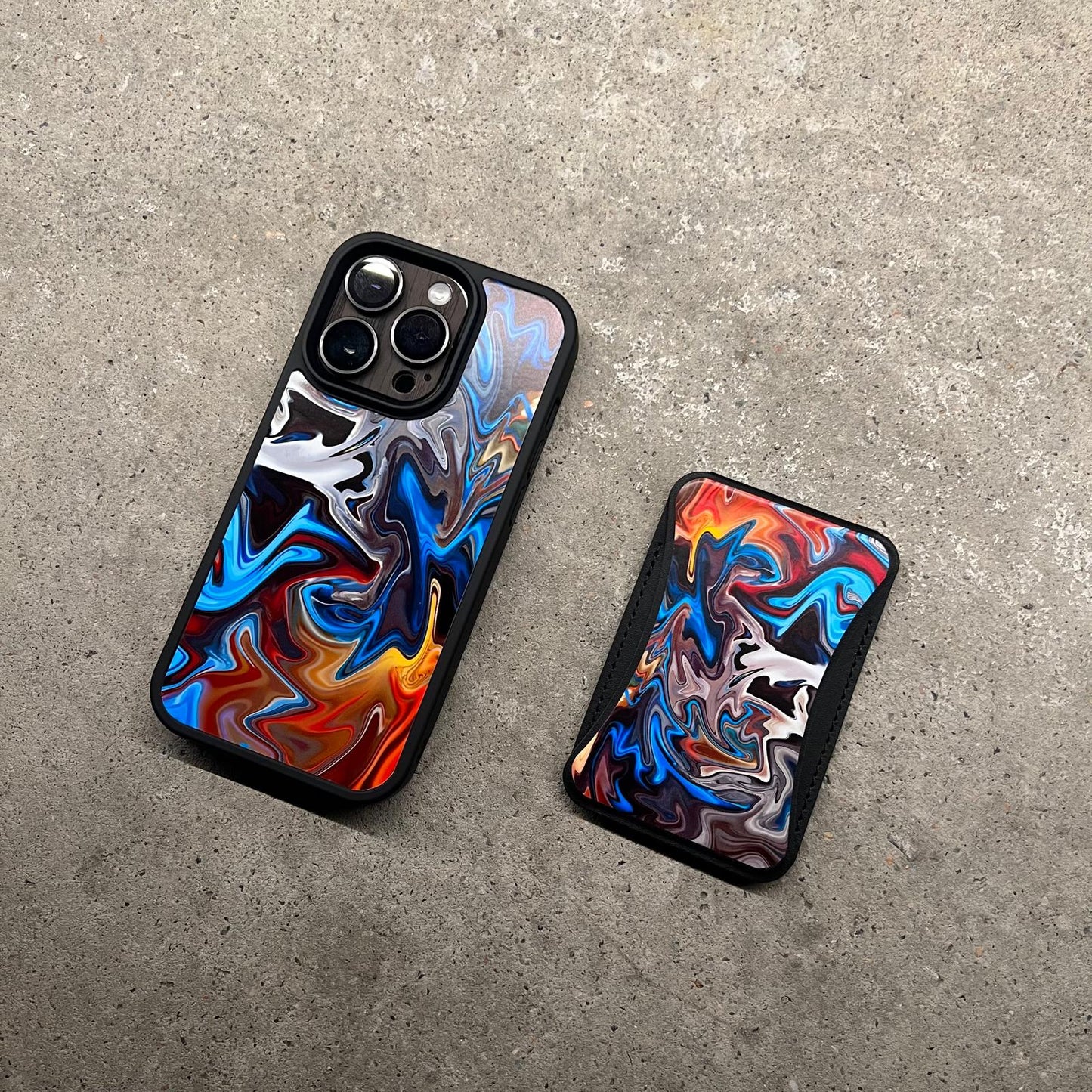 Defender Case - Multicolor Abstract Fire Flame 彩色熔岩火焰