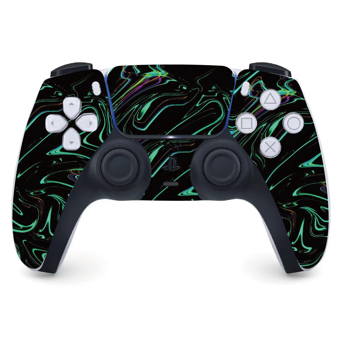Sony DualSense - Green Abstract Fire Flame 綠色熔岩火焰