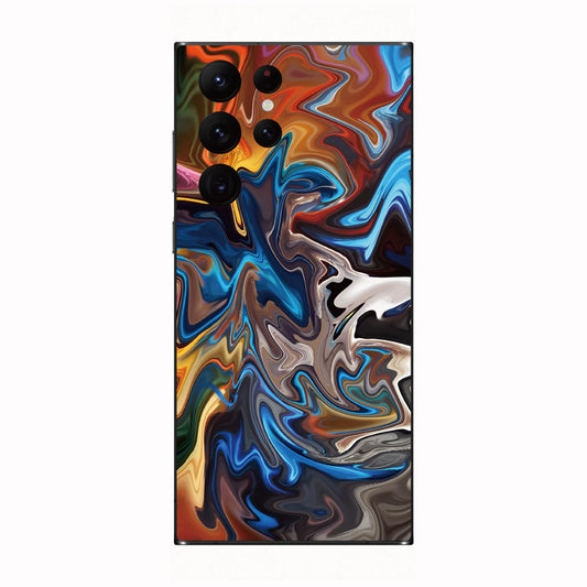 Samsung Back Protector - Multicolor Abstract Fire Flame 彩色熔岩火焰