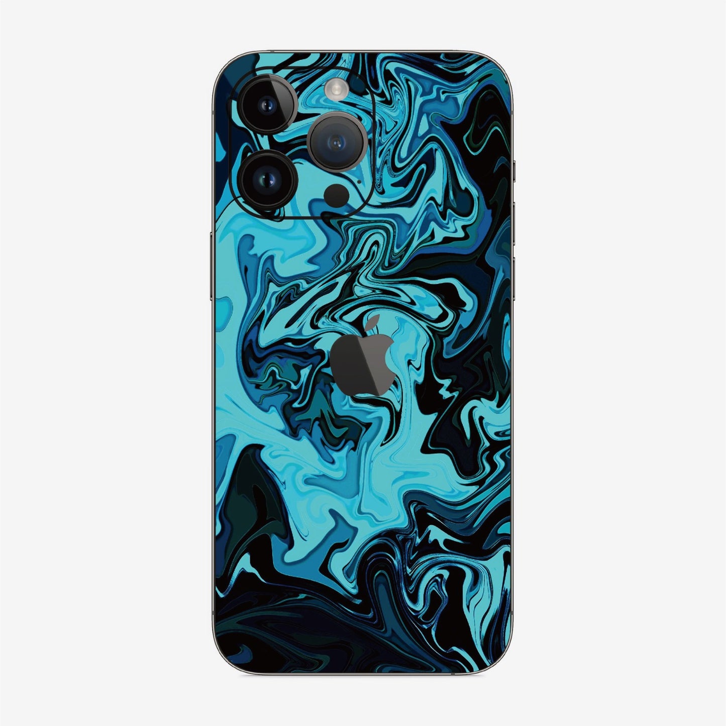 Back Protector - Blue Abstract Fire Flame 藍色熔岩火焰