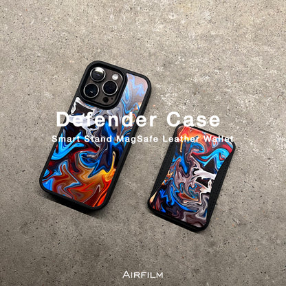 Defender Case - Multicolor Abstract Fire Flame 彩色熔岩火焰