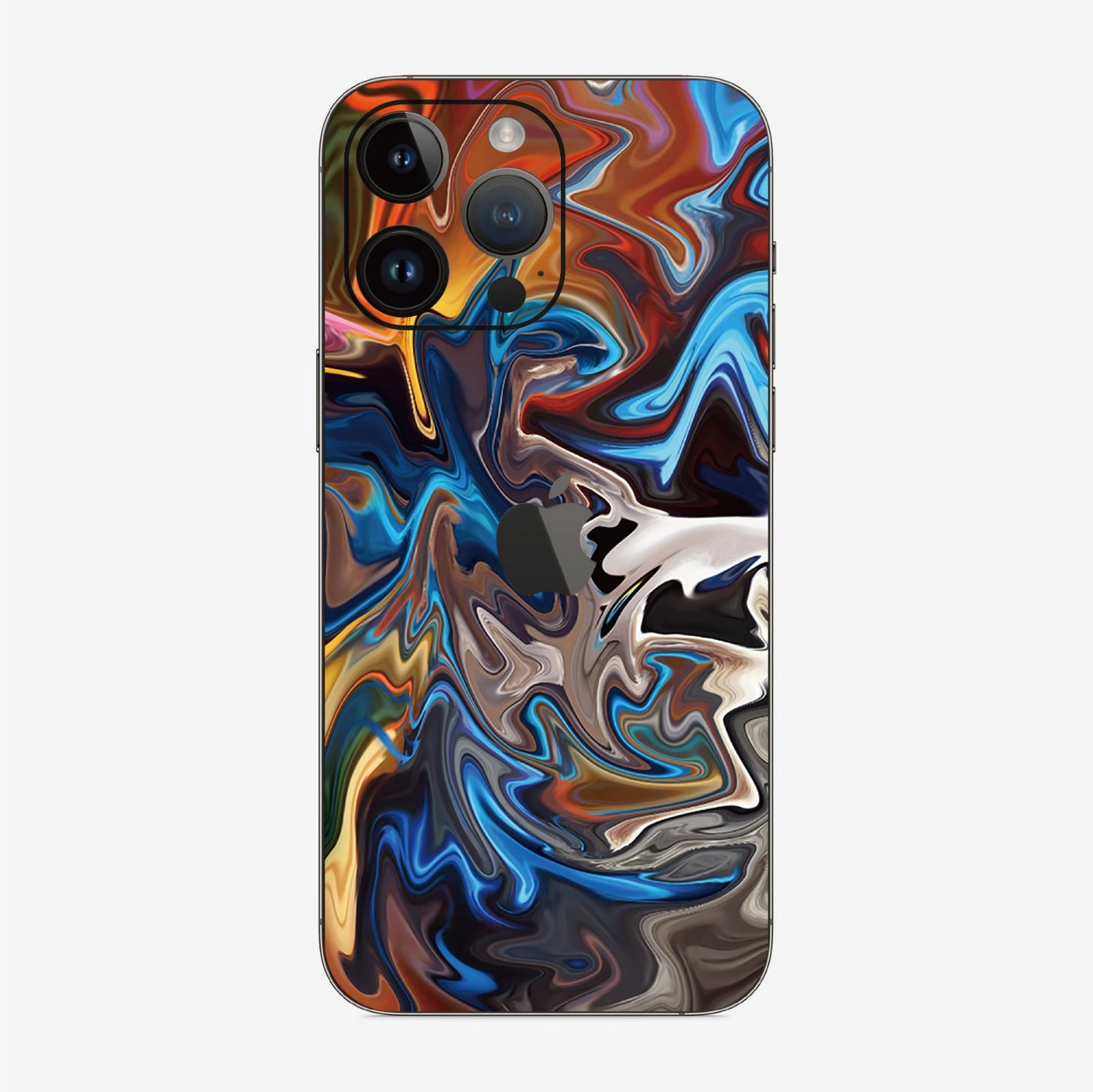 Back Protector - Multicolor Abstract Fire Flame 彩色熔岩火焰